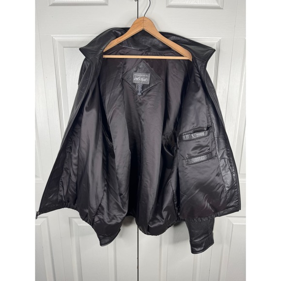Men's Vintage Lord and Taylor Dark Brown Leather Jacket Size XL - Picture 6 of 10